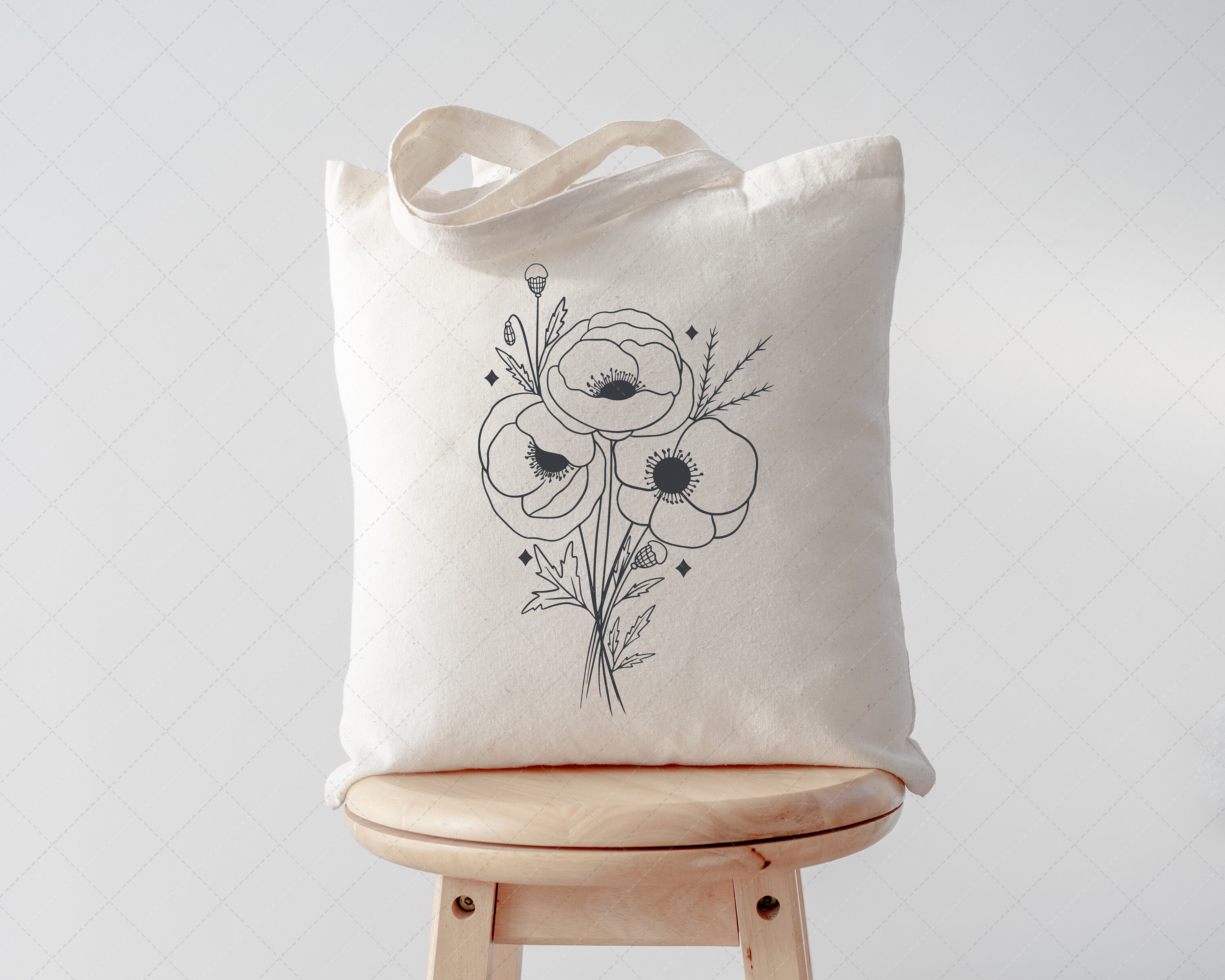 Poppy Svg, Poppy Flower Bouquet Svg, Flower SVG Files, Floral SVG File