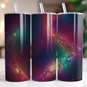 Nebula Night Sky beker wrap png, 20oz magere sterren beker wrap ontwerp, hemels taps toelopend en recht 20oz beker sublimatie ontwerp, png