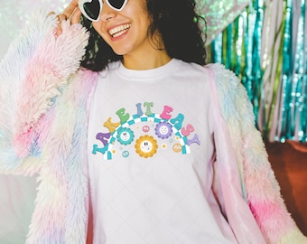 Take It Easy PNG: Groovy Retro Hippie Flowers (Digital Download)