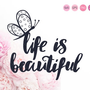 Life is Beautiful SVG, Boho SVG, Sublimation Png, Shirt Svg, Butterfly SVG, Cut File, Sublimation Design, Sublimation Svg, Commercial use image 10