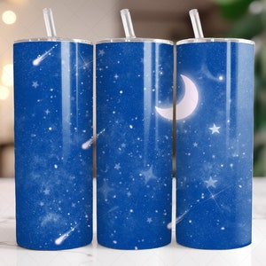 Night Sky Tumbler Wrap png, 20oz magere sterren beker wrap ontwerp, sublimatie ontwerp, hemelse taps toelopende en rechte 20oz beker, beker png