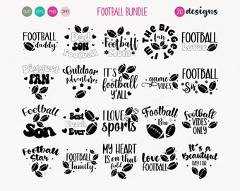Football SVG Bundle, Football Lover SVG, Football vibes Svg, Line Art, Football  Clipart, Football Graphic, Sports Clipart, Family Sports