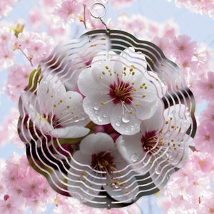 桜のウィンドスピナーラップ、花の昇華PNGデザイン、10インチのウィンドスピナーデザイン、おばあちゃんへのプレゼント、桜の花PNG