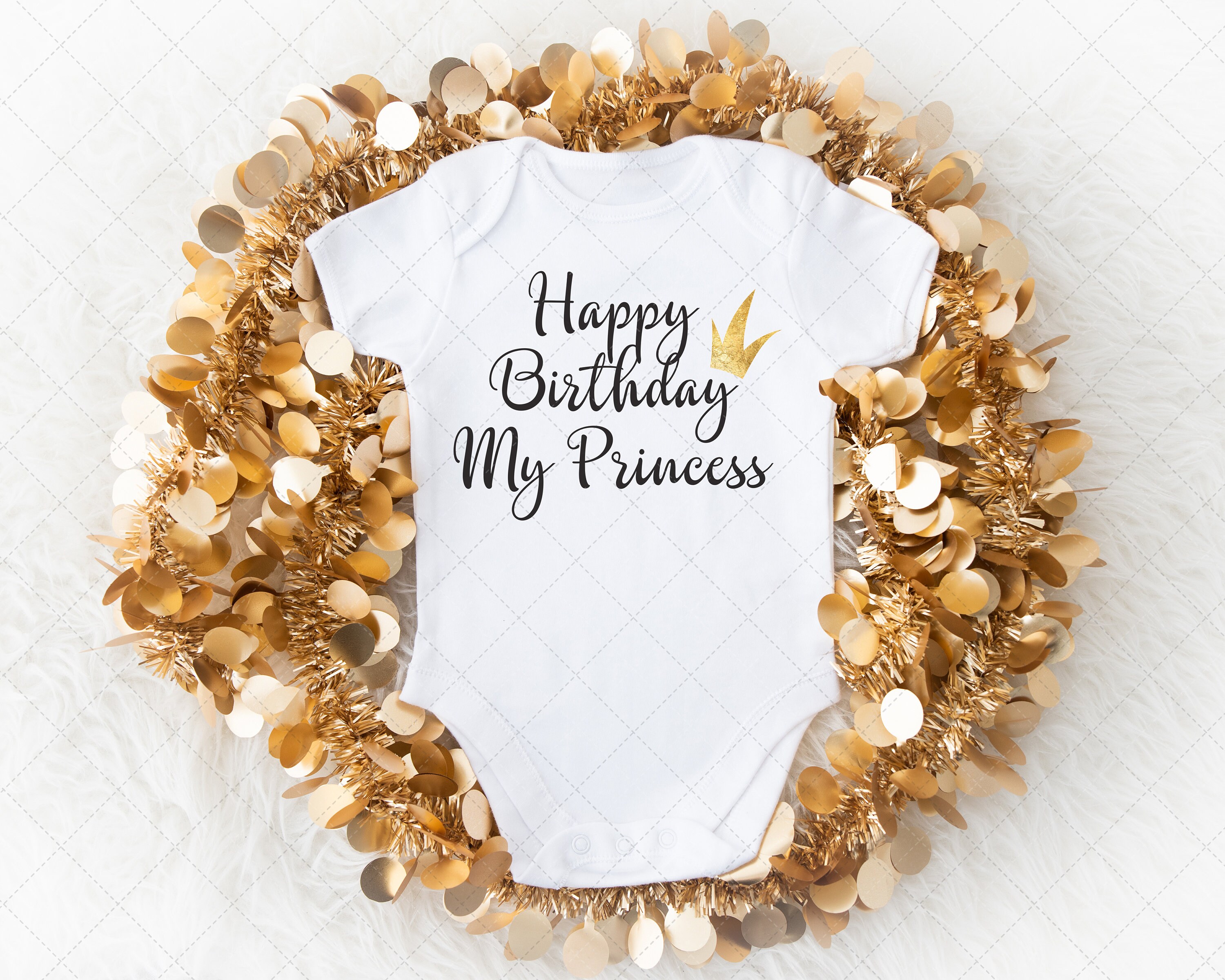 Happy Birthday Clip Art, Instant Download, Gold Foil, Overlays for
