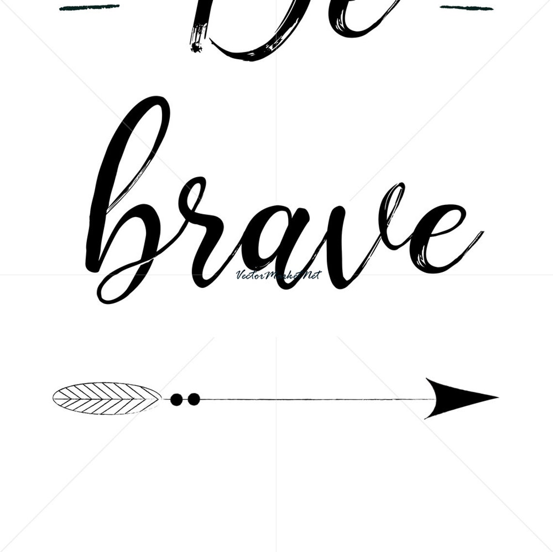 Be Brave Printable wall art Monochrome print Digital | Etsy