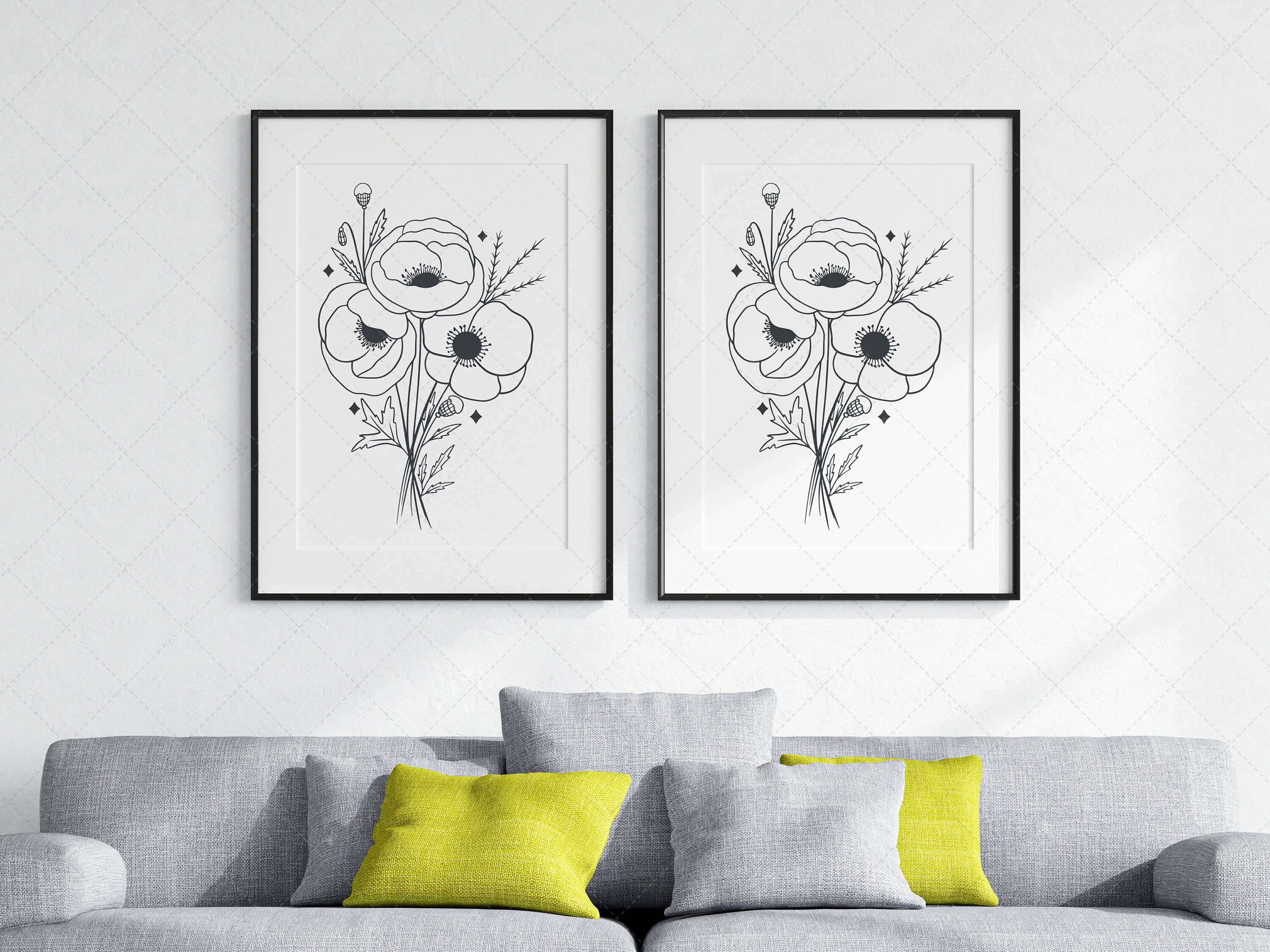 Poppy Svg, Poppy Flower Bouquet Svg, Flower SVG Files, Floral SVG File