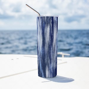 Marineblauwe oliebeker wrap png, 20oz magere beker wrap ontwerp, aquarel sublimatie ontwerp, taps toelopende en rechte 20oz beker png