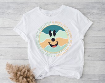 Retro Gratitude Design, Boho Sublimation PNG (Digital Download)