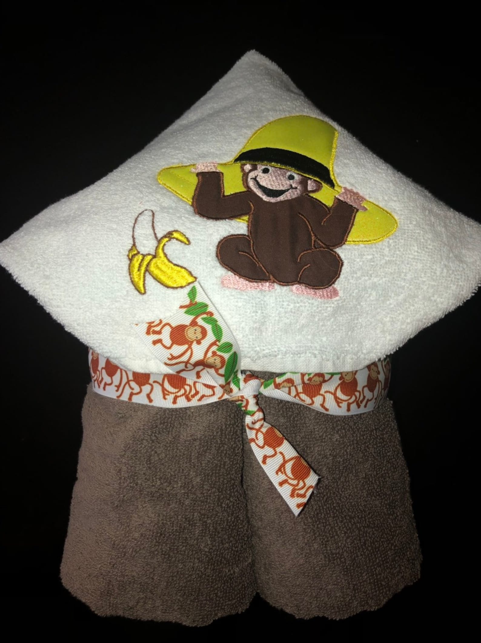 Embroidered Hooded Towel Etsy