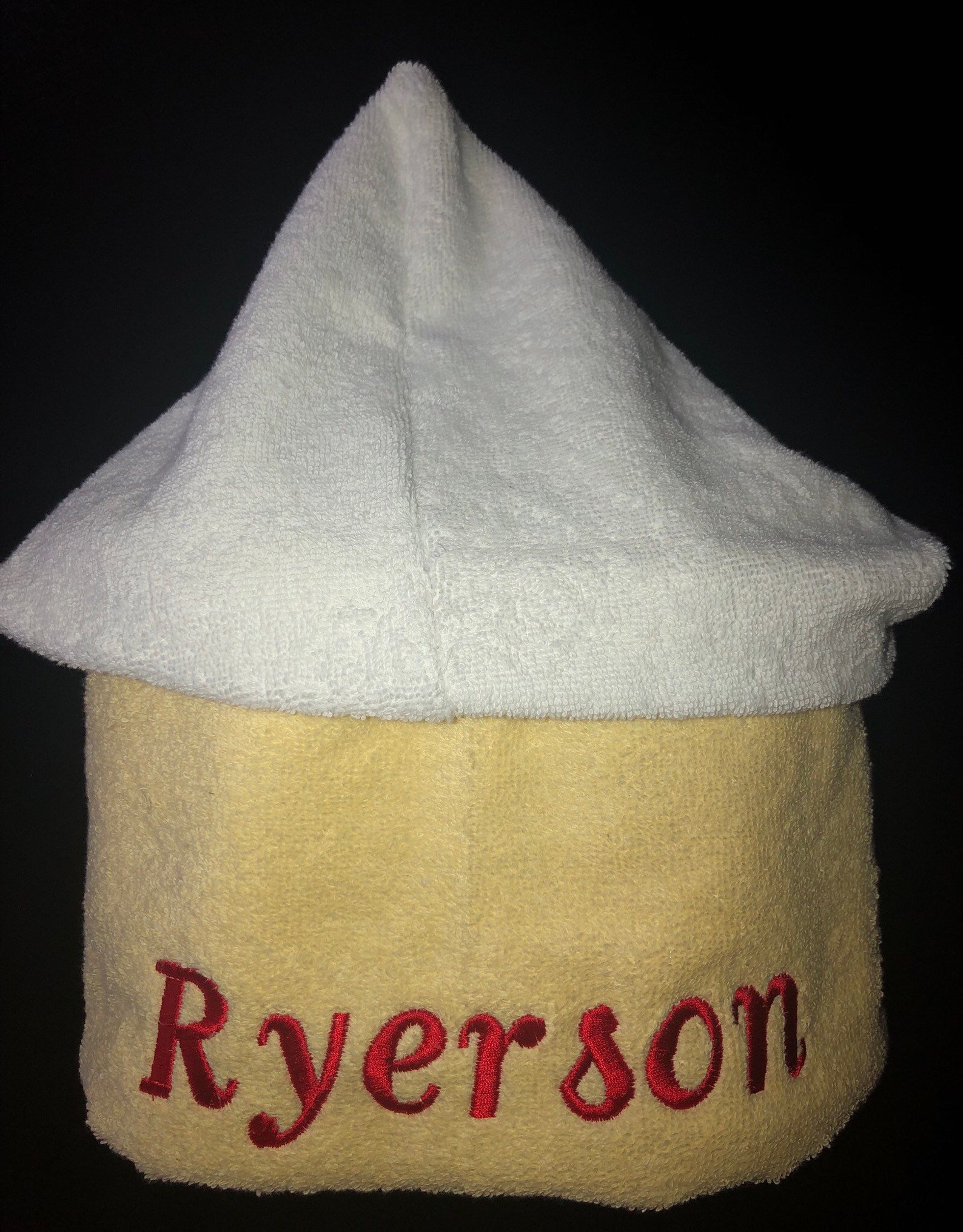 Embroidered Hooded Towel Etsy