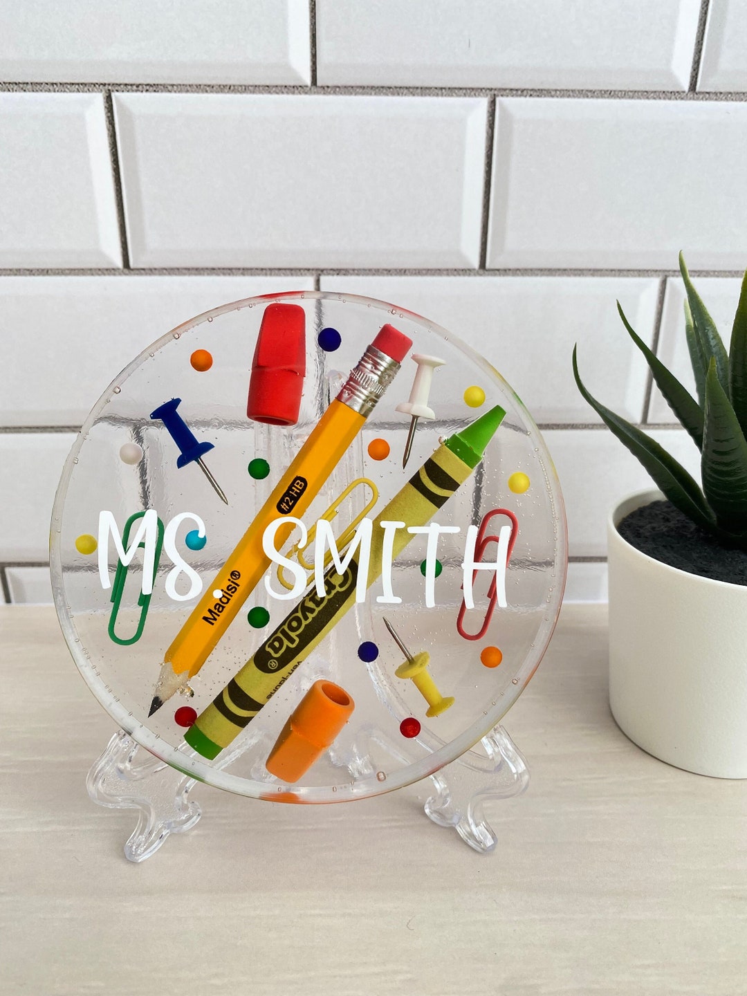 Personalized Teacher Appreciation Coasters| Teachers Gift| Custom ...