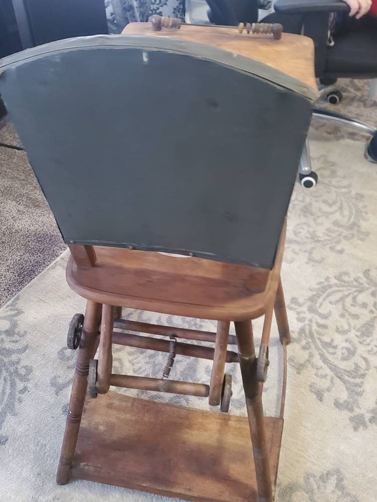 Antique Pottychair, Convertible High Chair, Potty Chair and Rolling