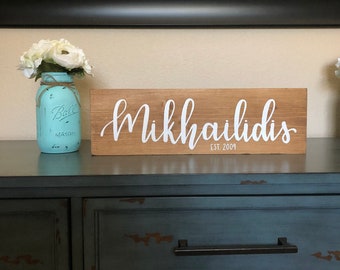 Family last name/ established sign/wedding gift/ bridal shower gift/Christmas gift/ housewarming gift/ last name sign/