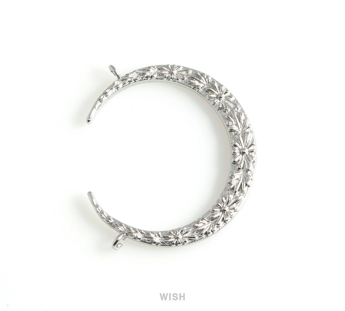 Crescent Shape Necklace Charm in Matte Gold / Matte Gold / | Etsy