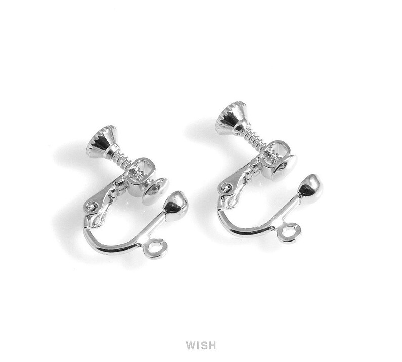 8pcs Clip on Earring Converters in Gold Non Pierced Earrings Etsy