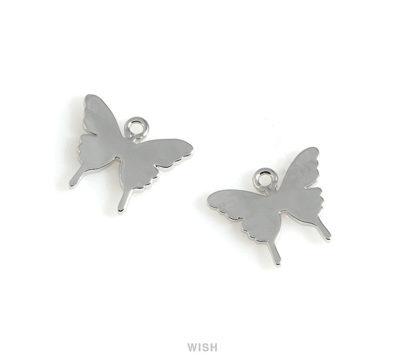 Butterfly Pendant in Gold Gold Blank Butterfly Charm Gold Butterfly Butterfly Earrings Butterfly Necklace 11.5mm x 9mm MG-541-P