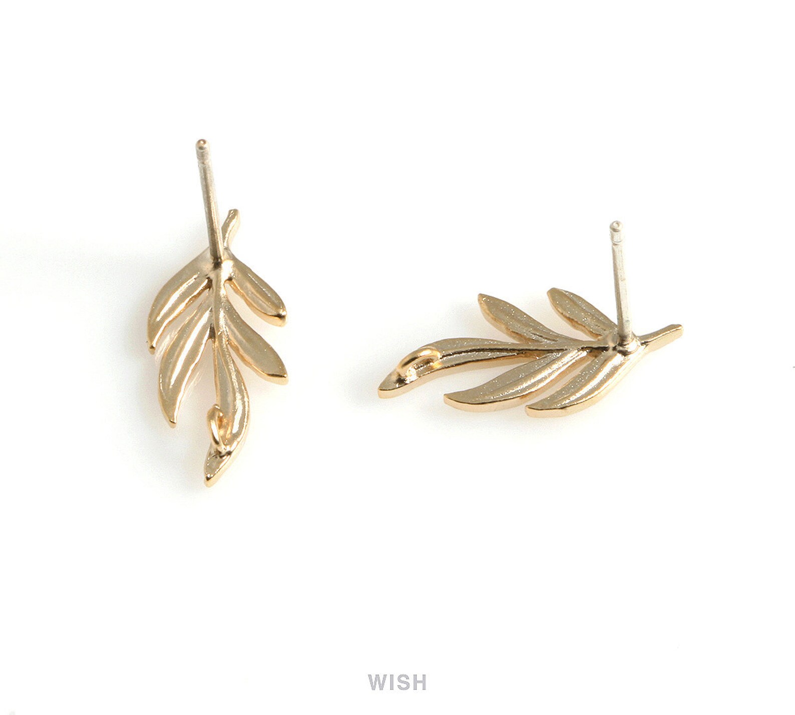 Rosemary Stud Earrings in Matte Rhodium Herb Leaf Ear Studs / Etsy