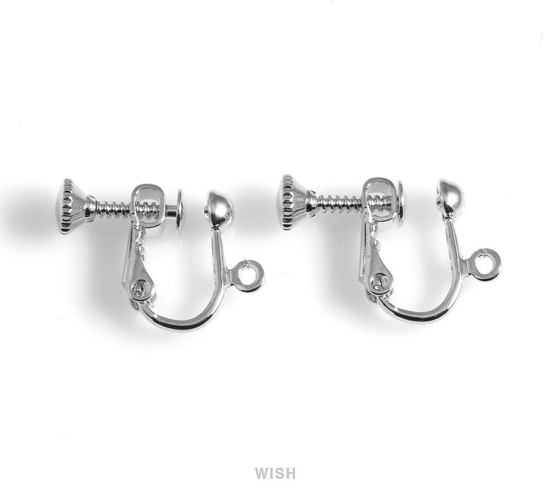 8pcs Clip on Earring Converters in Gold Non Pierced Earrings Etsy