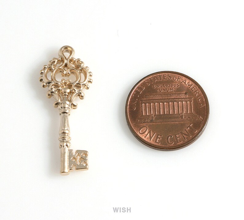 Key Pendants in Matte Gold House Key Charm / Key / House Key Etsy