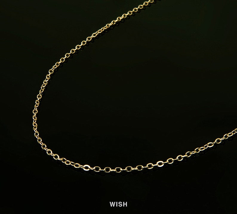 3 Meter of 235SF Flat Cable Chain in Gold Gold Plated Chain / Etsy