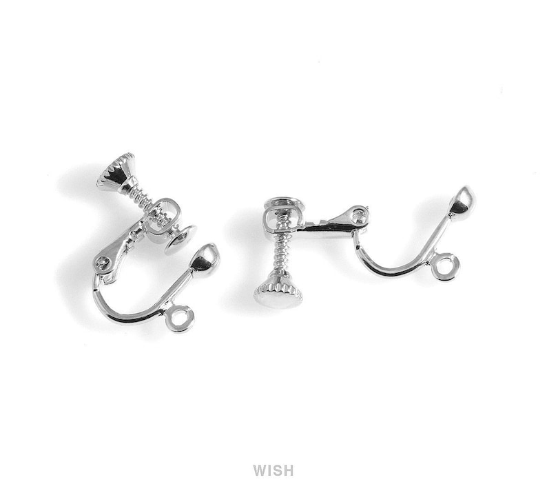 8pcs Clip on Earring Converters in Gold Non Pierced Earrings Etsy