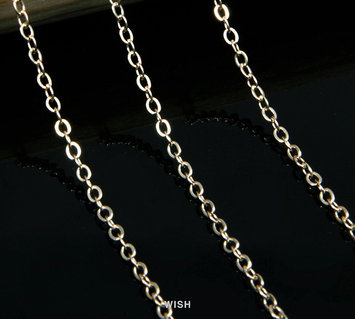 3 Meter of 235SF Flat Cable Chain in Gold Gold Plated Chain / Etsy