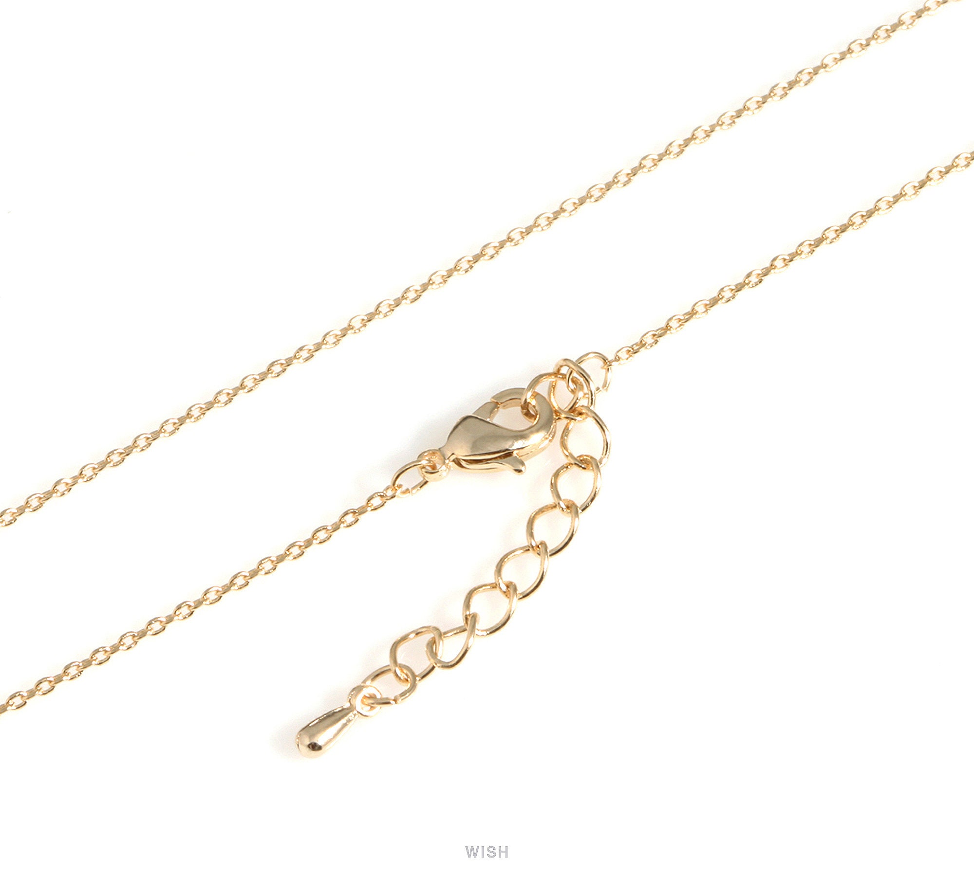 18 inches Gold Chain Necklace with Extension 230 4DC 16k Etsy