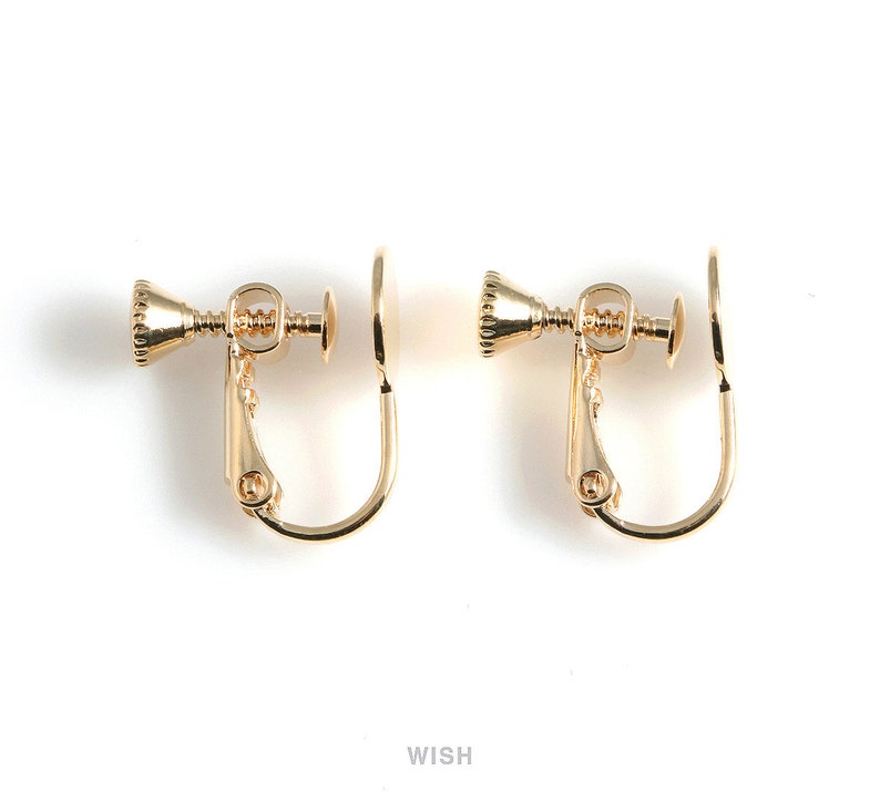 8pcs Clip on Earring Converters in Gold Non Pierced Earrings Etsy