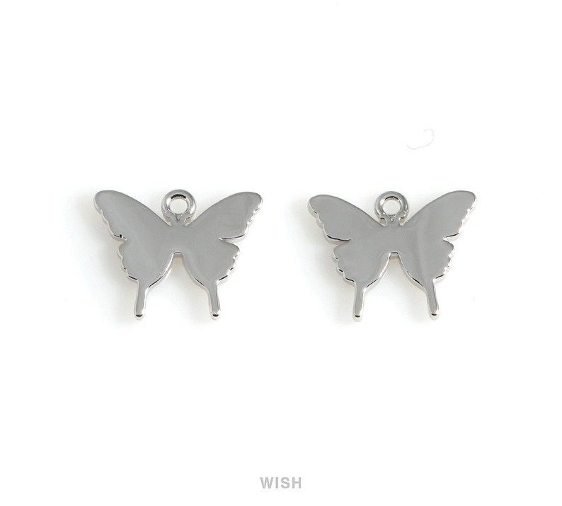 Butterfly Pendant in Gold Gold Blank Butterfly Charm Gold Butterfly Butterfly Earrings Butterfly Necklace 11.5mm x 9mm MG-541-P