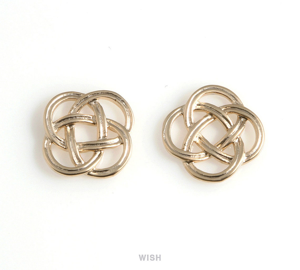 Knot Pendants in Matte Gold Rope Knot Charm / Knot / Overhand Etsy