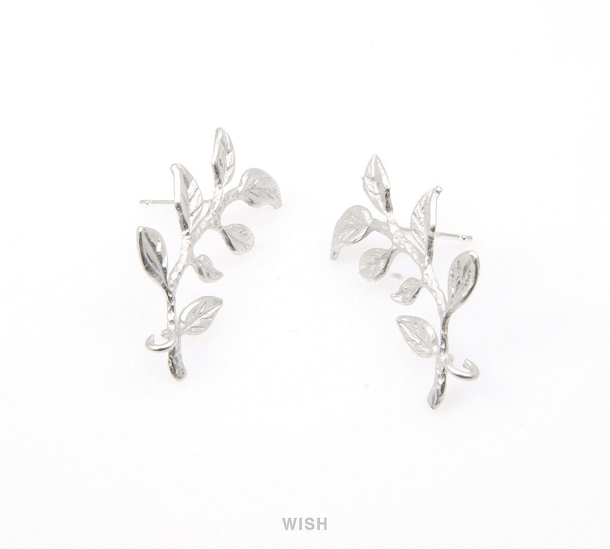Leaves and Branch Stud Earrings in Matte Gold Branch Ear | Etsy