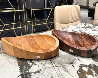 Bandejas decorativas de madera hechas a mano, regalo para ella o él, regalo único, decoración de casa de vacaciones