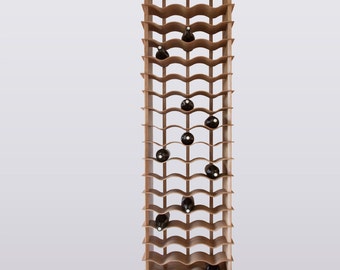 Estante para vinos de carpintería: elegante soporte de madera para botellas de vino, ideal para estantes de bar, decoración del hogar y almacenamiento de cocina.