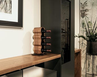 Botellero de madera de Wood Decor, regalo perfecto para aniversarios y bodas, decoración del hogar.