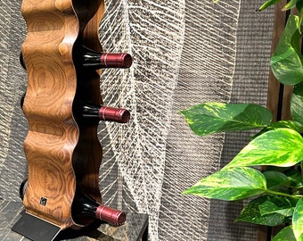 Botellero y soporte para botellas hecho a mano: ideal como regalo de aniversario o Navidad.