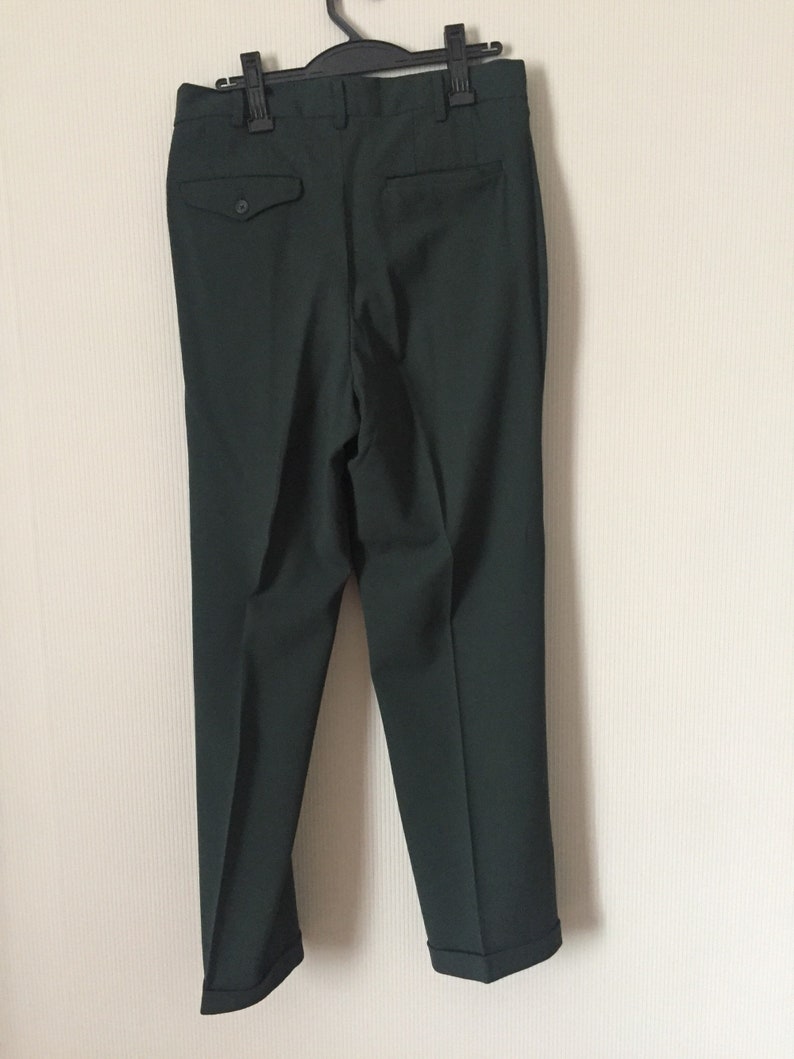 Vintage Y/'s for men suit jacket and pantsdark green colourRef SU002