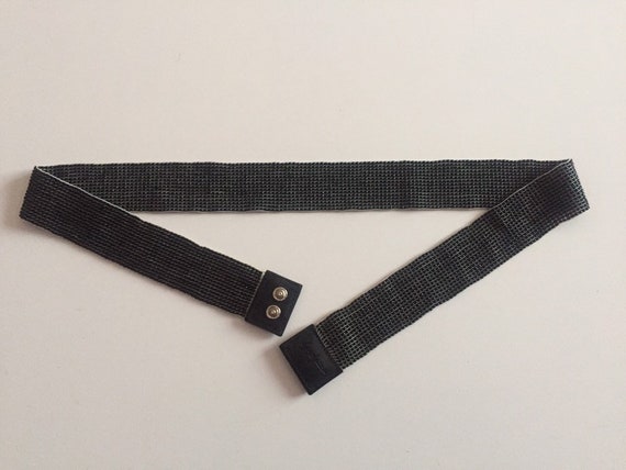 Yohji Yamamoto elasticated belt/black beads belt/f