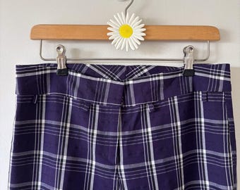 Vintage Johnny Dexter Purple Plaid Pants | 60s Vibe Statement Retro