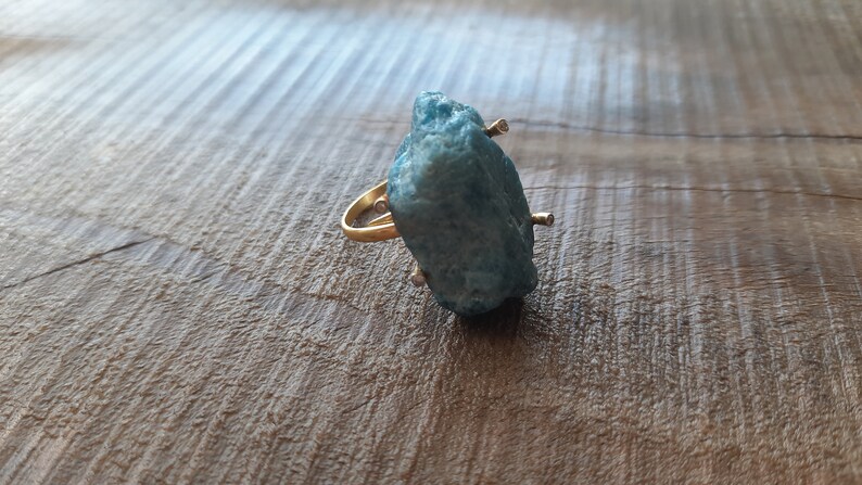 Apatite Women Ring 925 Silver Ring Raw Apatite Natural Apatite Ring Gemstone Ring