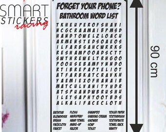 Bathroom word search | Etsy