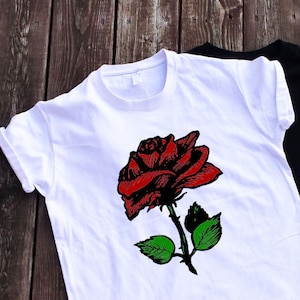Rose T-shirt Unisex Adult summer t shirt unisex shirt for adult rose t shirt Instagram t shirt Swag tee flowers tee spring outfit