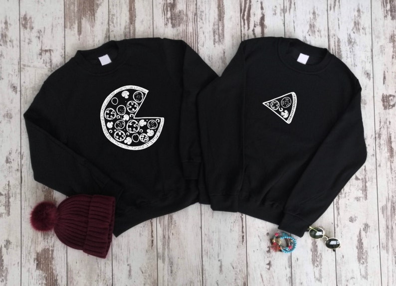 The Missing Piece Pizza & Slice Couple Hoodies - Matching Couple Hoodies - Anniversary Gift For Couple - Couple Gifts For Boyfriend