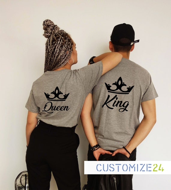gammel Bevise radar King and Queen T-shirt King T-shirt Queen T-shit Crown King | Etsy