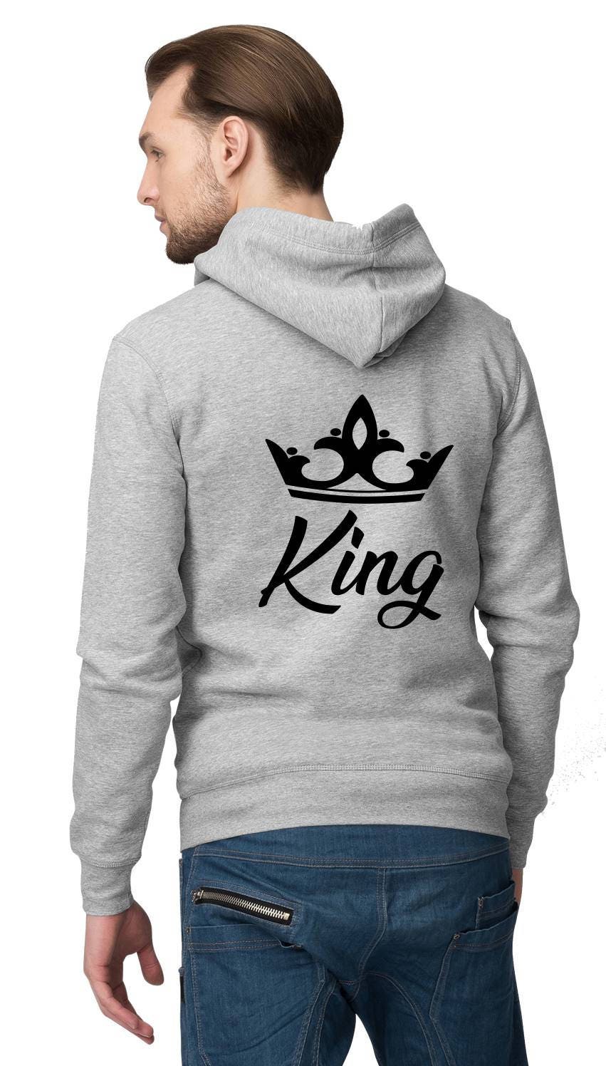Personalized Hoodie Partner Pullover King Queen Mit Datum KING