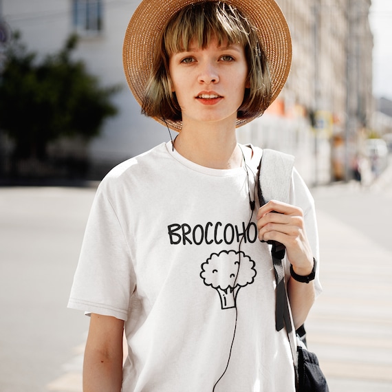 Broccoholic T-shirt Broccoli T-shirt Vegan Shirt Gift for - Etsy