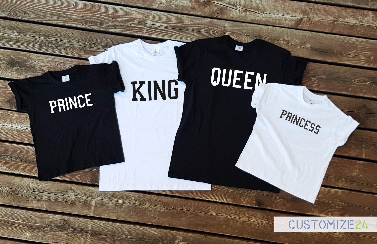 King Queen Prince Princess T-shirts 