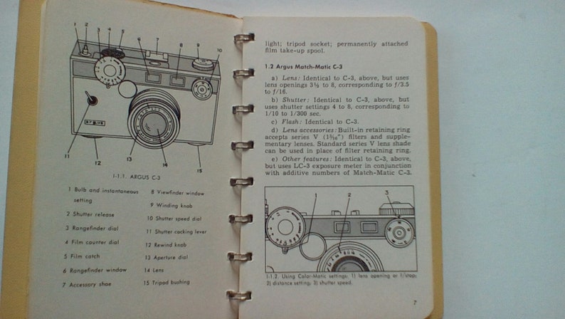 Various camera manuals
