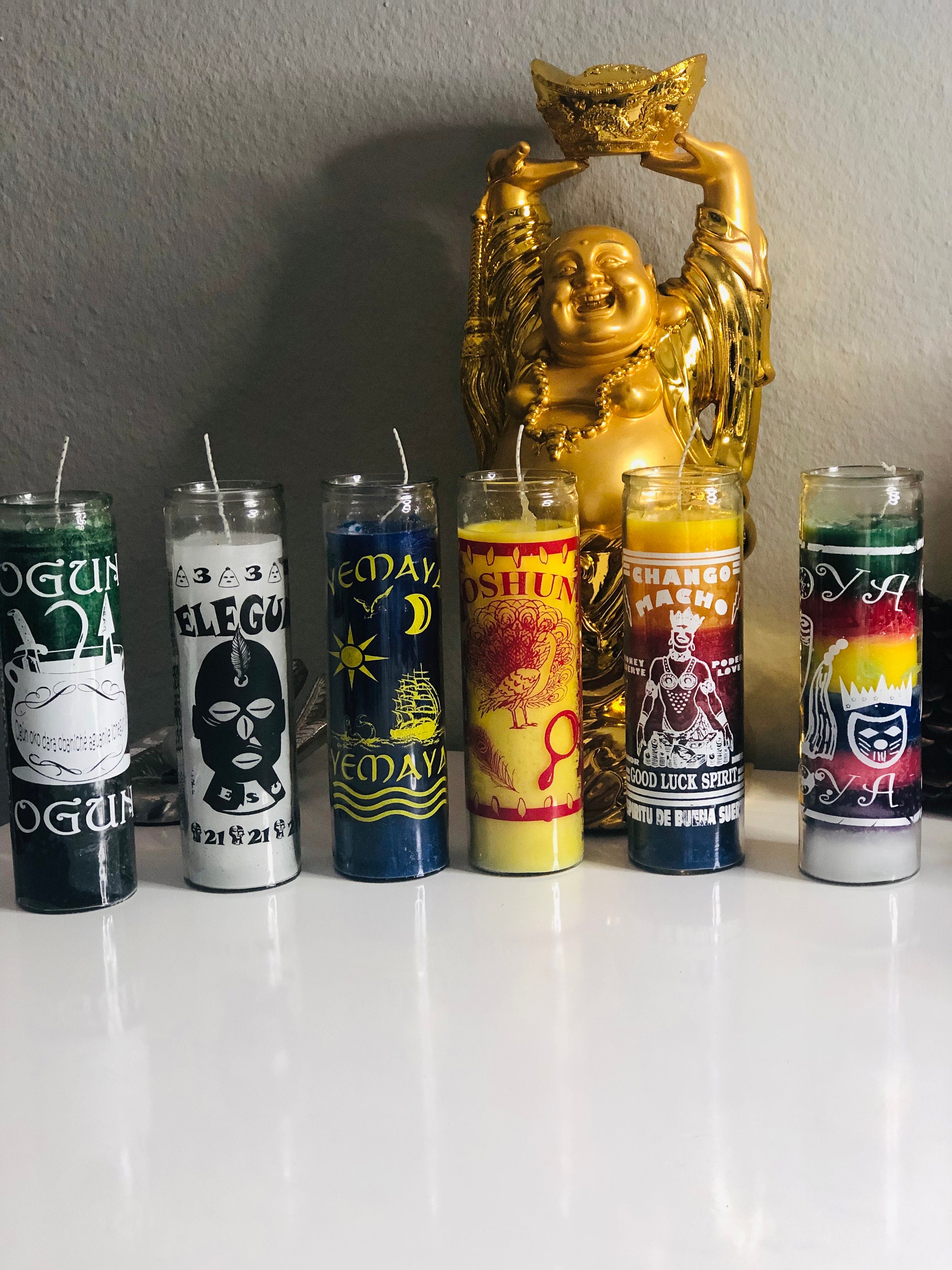 Orisha Candle Set,bulk Candle Lot, Orisha Prayer Candles,7 Day Candles