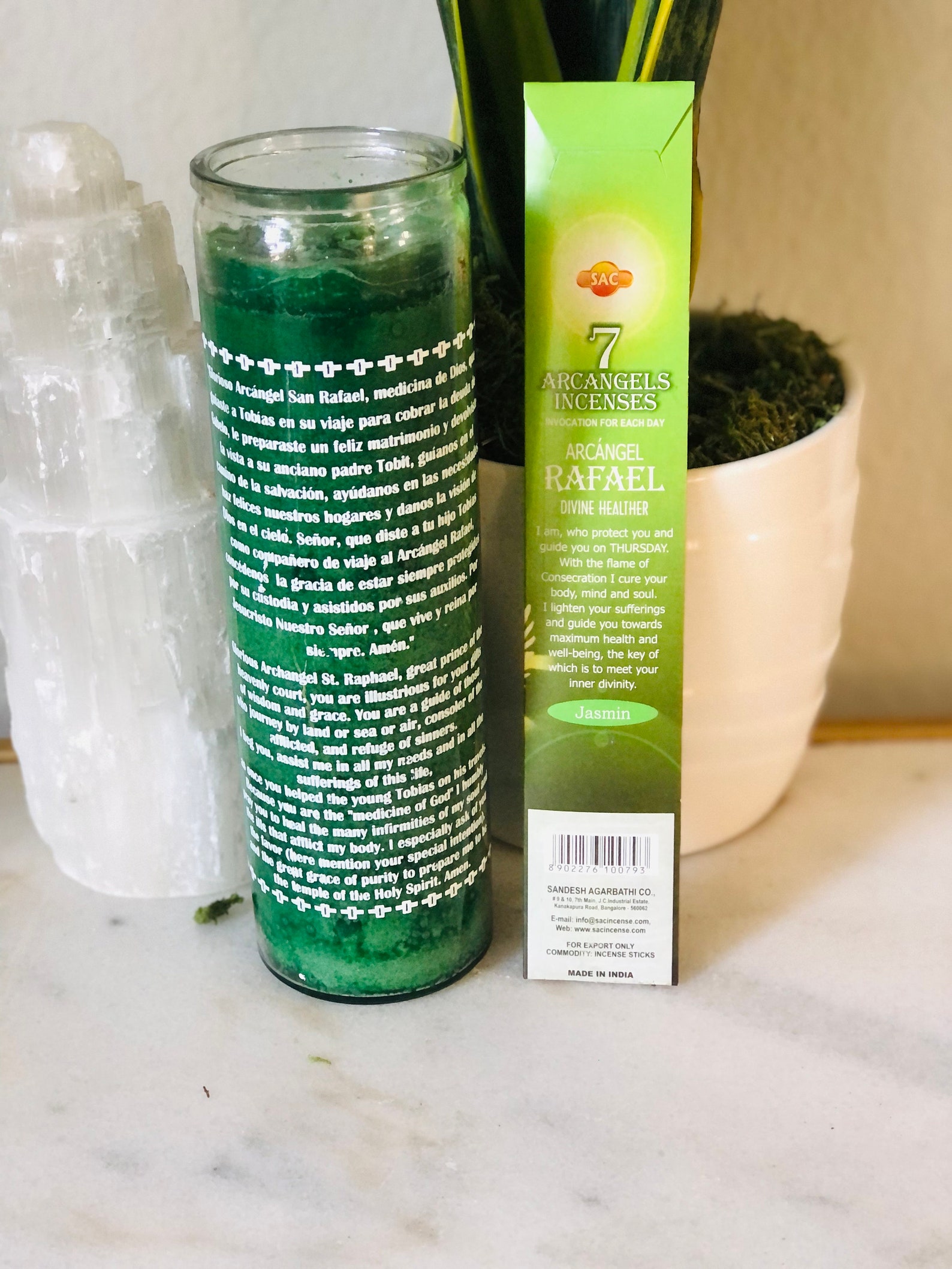 Archangel Raphael Candlearchangel Prayer Candle Prepared Etsy