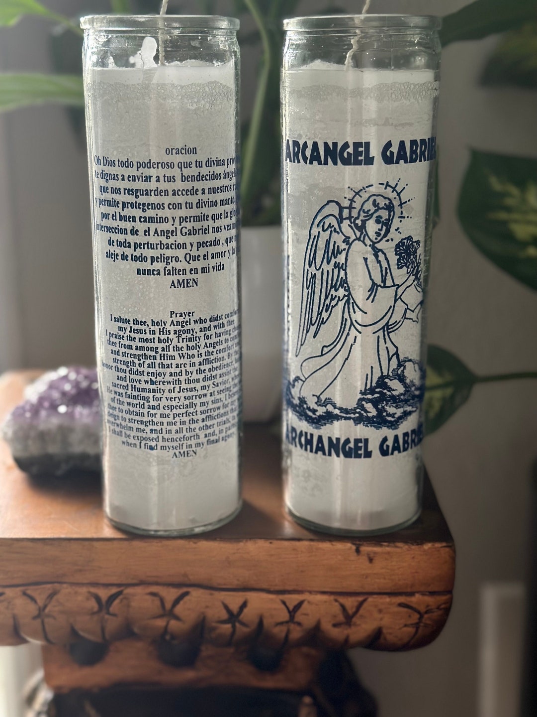 Archangel Gabriel Candle,prayer Candle, Archangel Prayer Candle, 7 Day Saints Candle Etsy